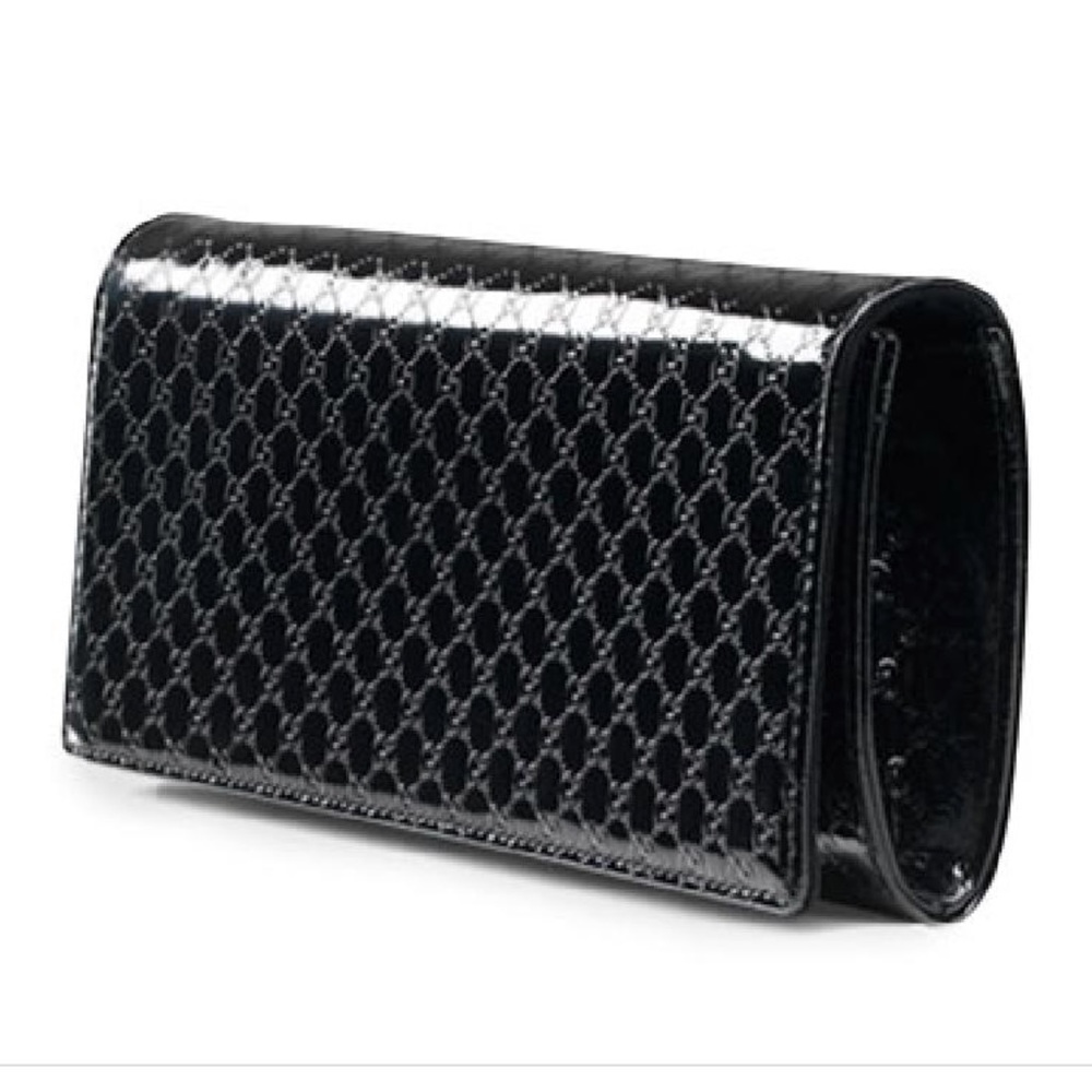 Gucci “Broadway” micro Gucci patent leather clutch
